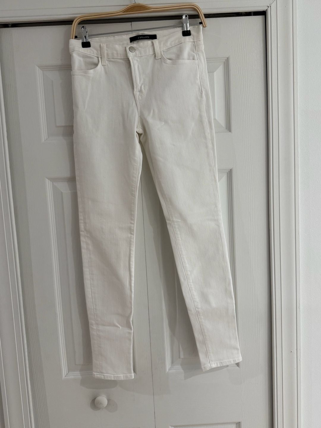 J Brand Skinny Jeans Size 28 White Grommet Detail 5