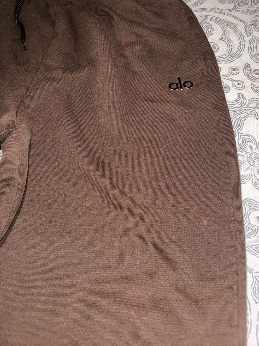 Alo Yoga Accolade Straight Leg Sweatpants Size M Dark Chocolate Brown 5