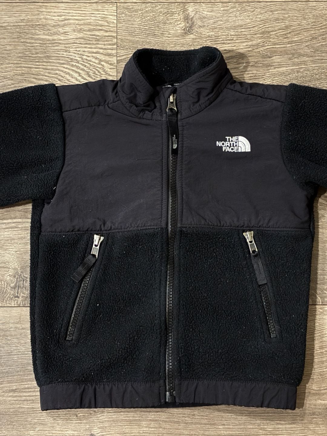 The North Face Denali Fleece Jacket Size 3T Black Full Zip Toddler 3