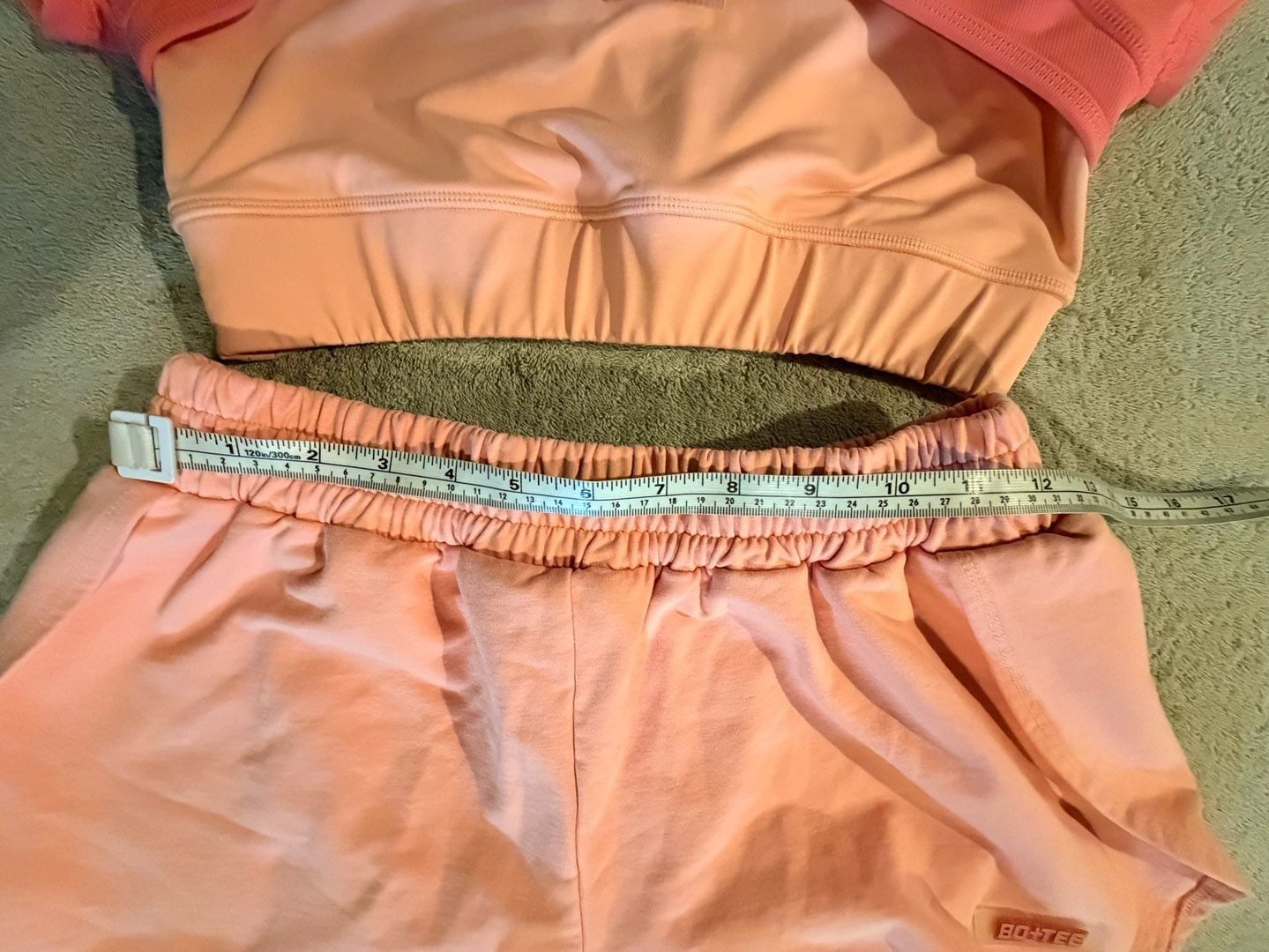 Bo+Tee Matching Set Top And Shorts Size XL Orange Athletic Lounge 5