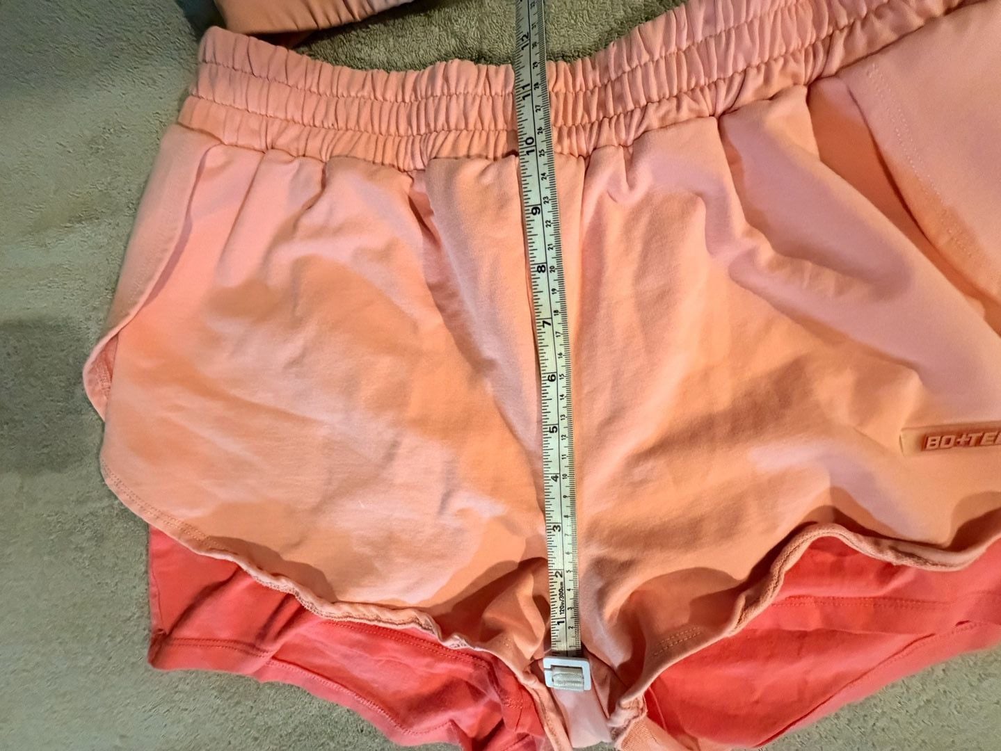 Bo+Tee Matching Set Top And Shorts Size XL Orange Athletic Lounge 6