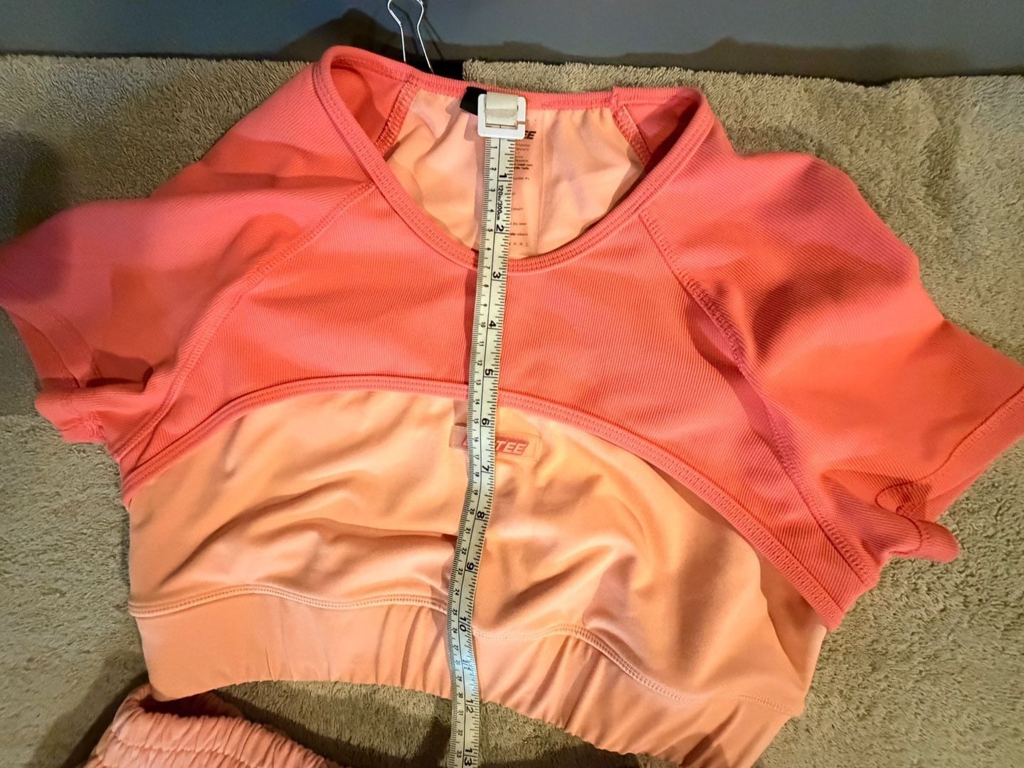 Bo+Tee Matching Set Top And Shorts Size XL Orange Athletic Lounge 8