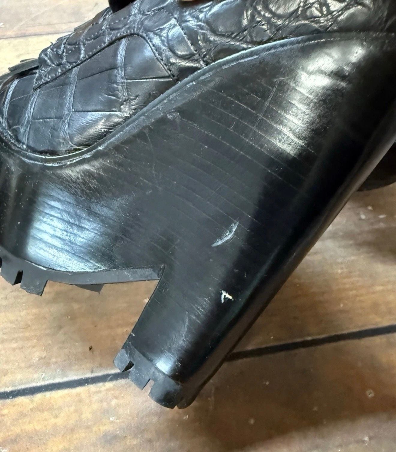 Burberry Prorsum Alligator Platform Heels Black Croc EU 37.5 Runway 12
