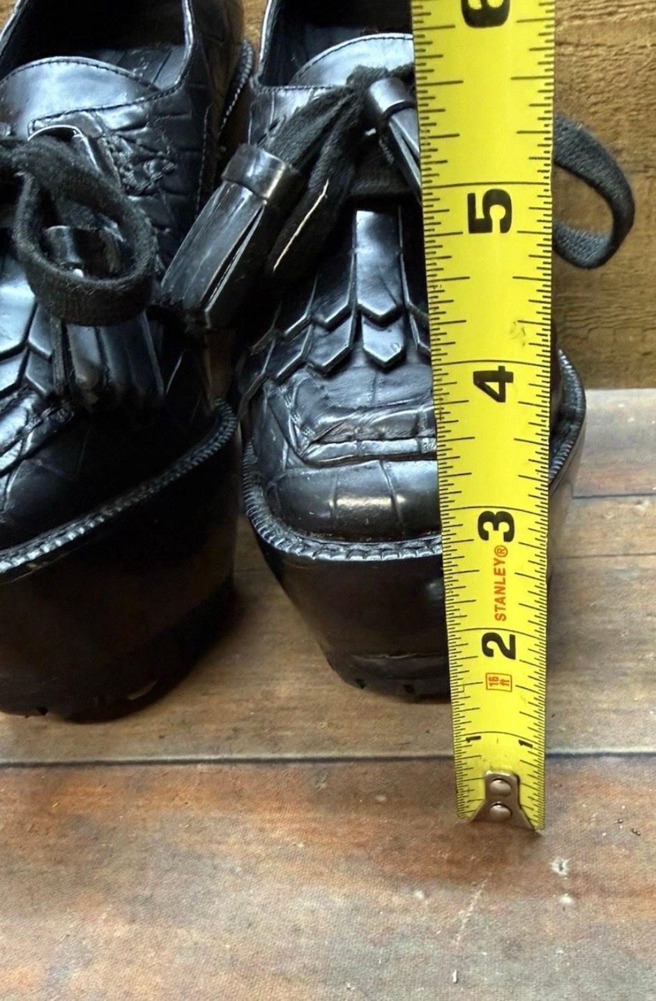Burberry Prorsum Alligator Platform Heels Black Croc EU 37.5 Runway 17