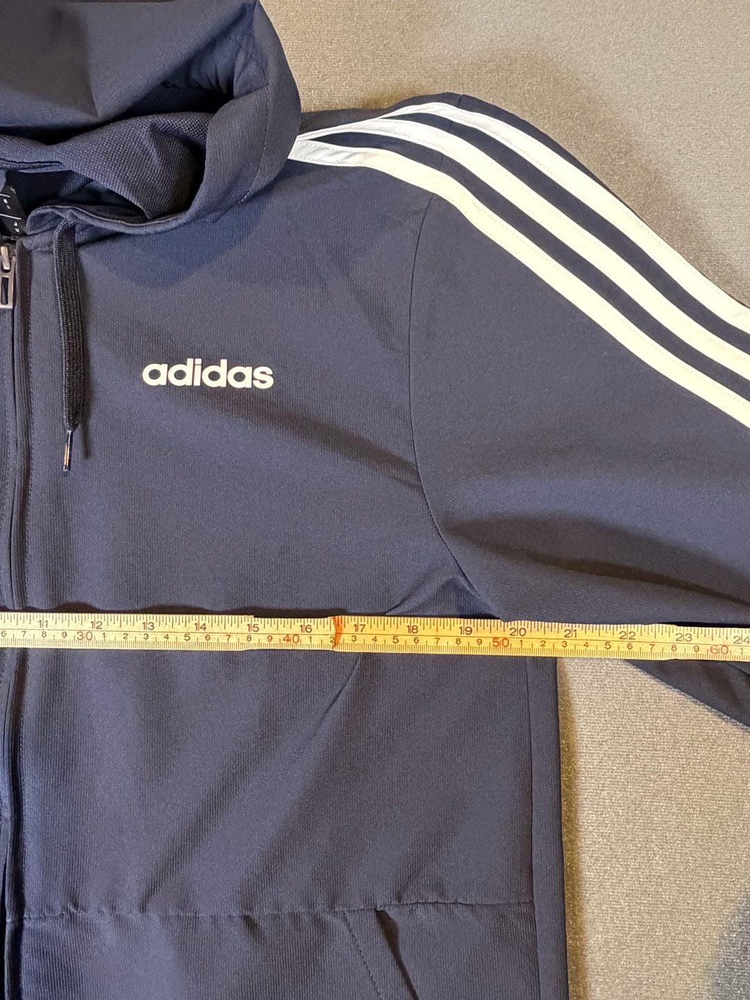 Adidas Essentials 3-Stripes Woven Windbreaker Jacket Navy Blue Men’s S 4