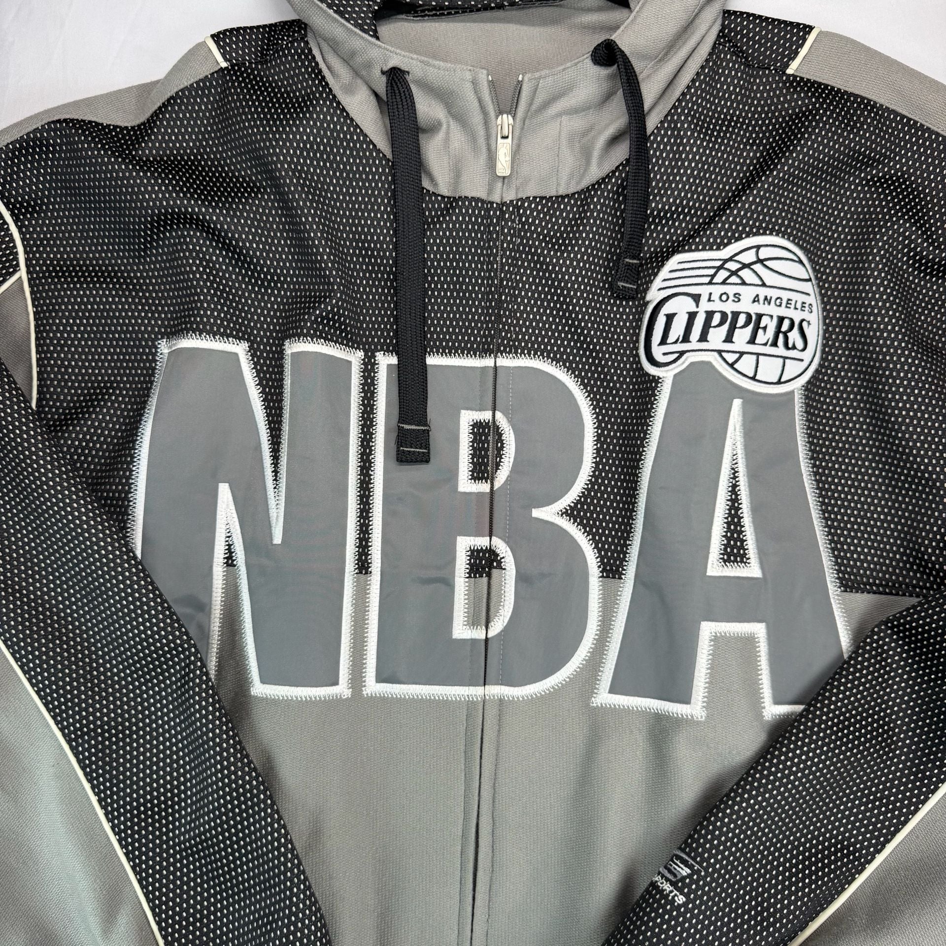 LA Clippers G-III Sports NBA Full Zip Hoodie Jacket Mens 2XL Gray Black 2