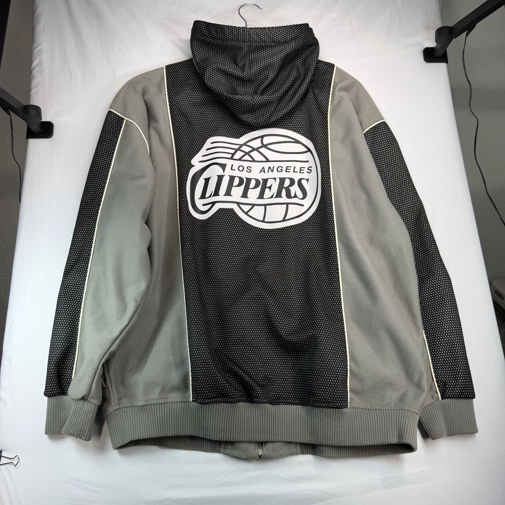 LA Clippers G-III Sports NBA Full Zip Hoodie Jacket Mens 2XL Gray Black 4