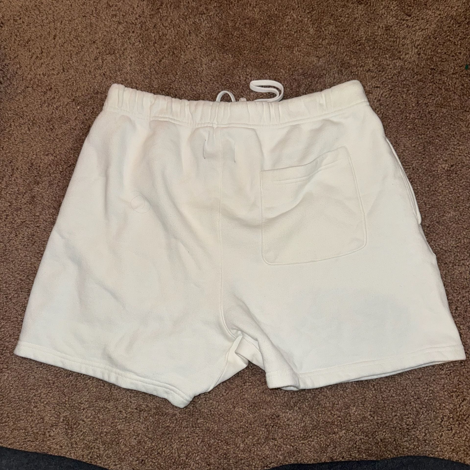 Fear Of God Essentials Fleece Sweat Shorts Size M White 3