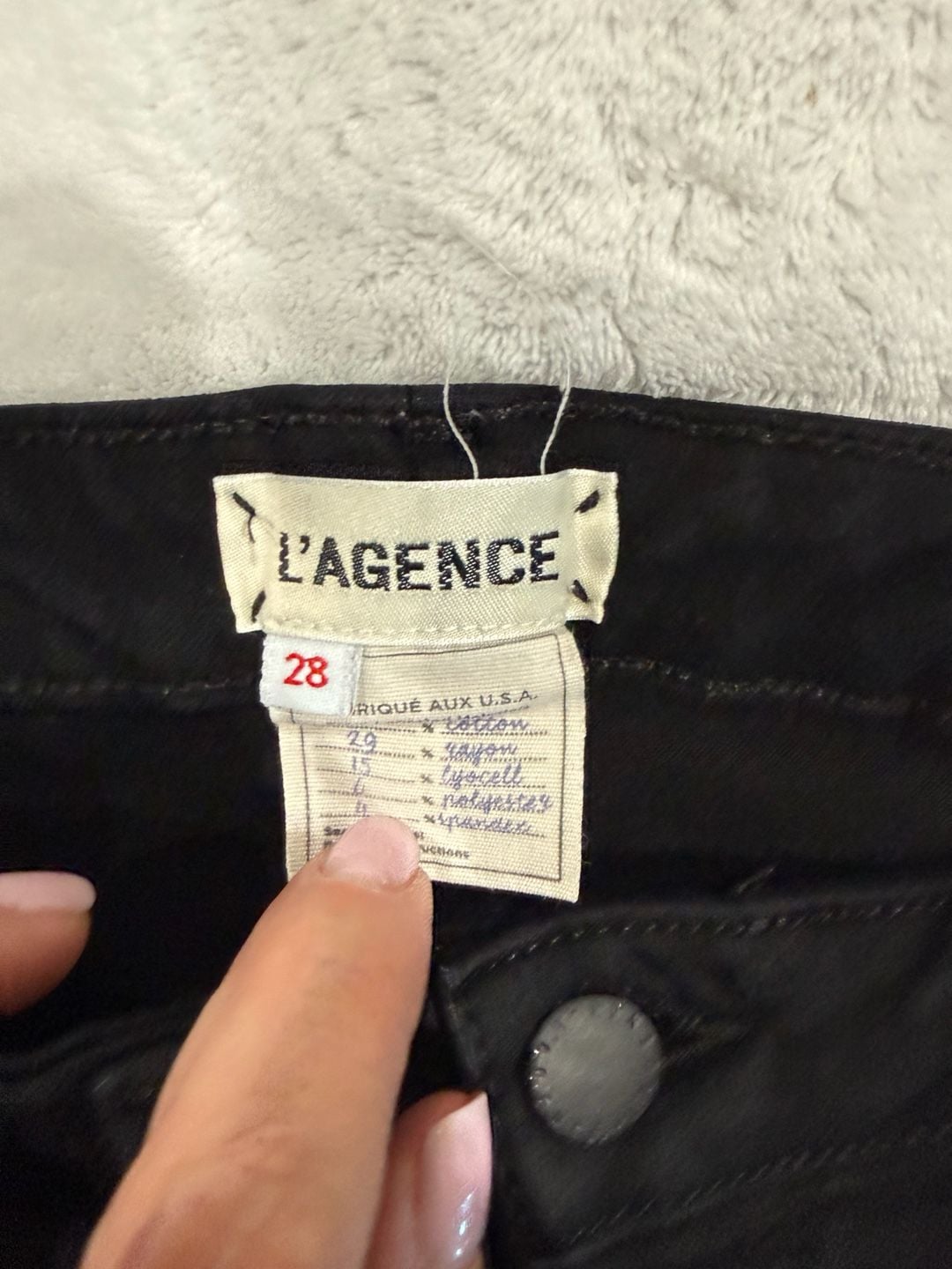 L'Agence Skinny Jeans Size 28 Black Ankle Zippers 3