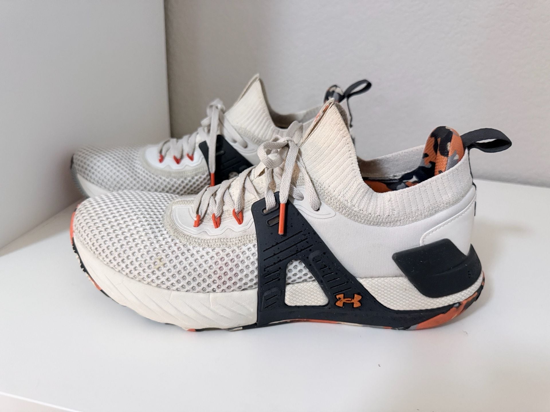 Under Armour Project Rock 4 Size 12 Stone Marble Training Shoes 3