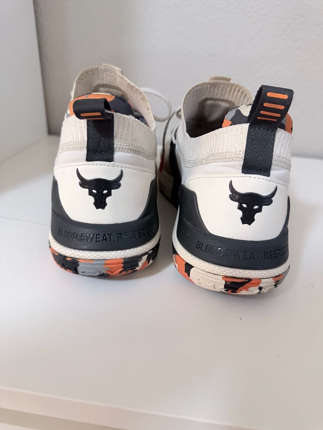 Under Armour Project Rock 4 Size 12 Stone Marble Training Shoes 4