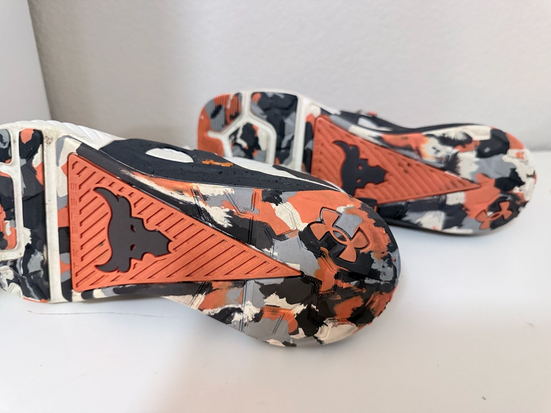 Under Armour Project Rock 4 Size 12 Stone Marble Training Shoes 5