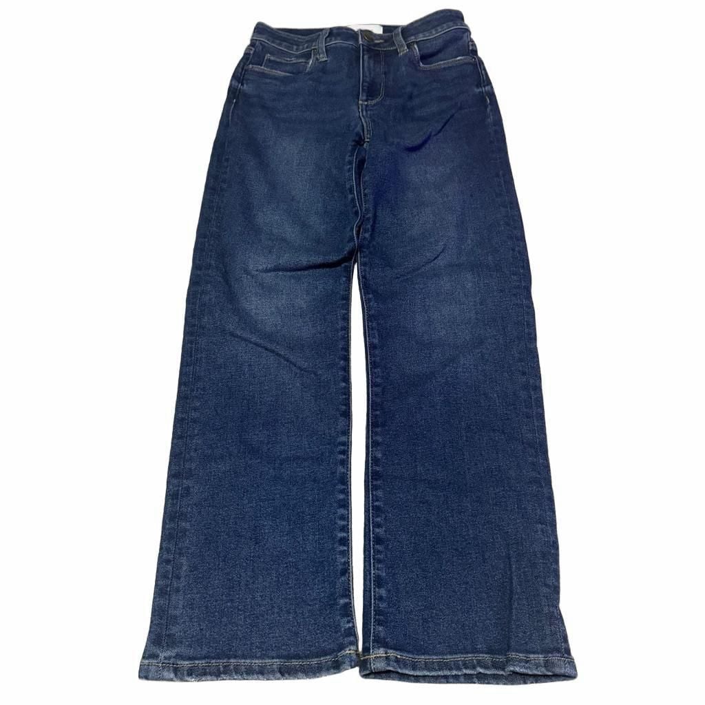 Evereve The Ever Straight Jeans Size 25 High Rise Dark Wash 2
