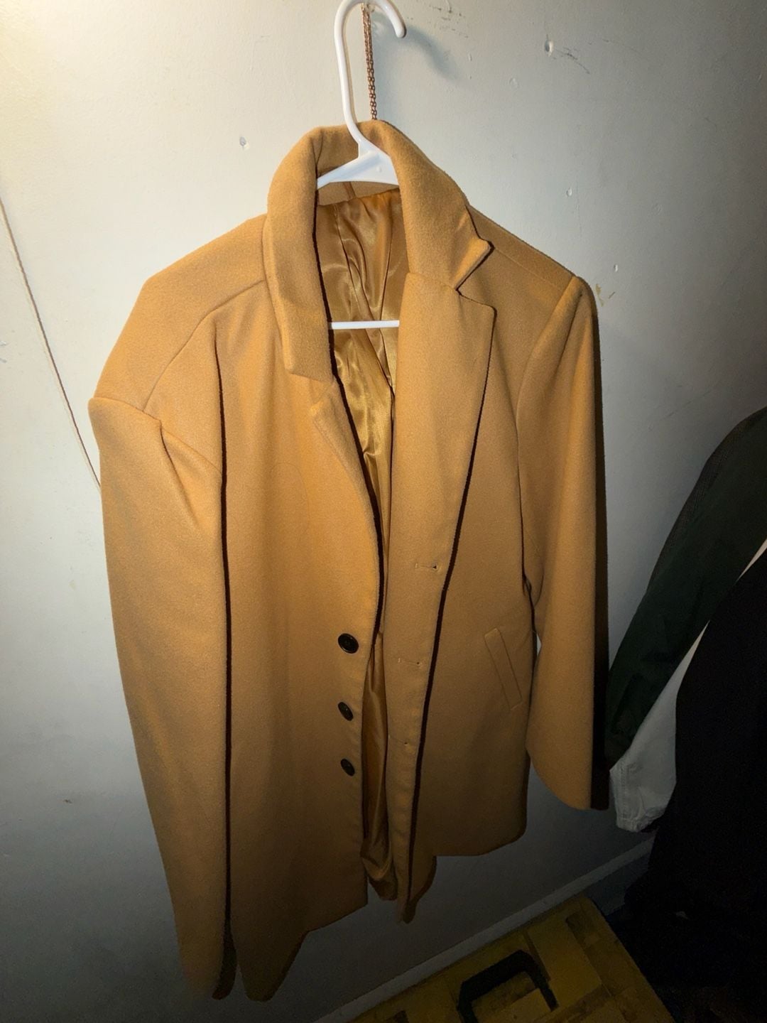 Men Mustard Wool Coat 2