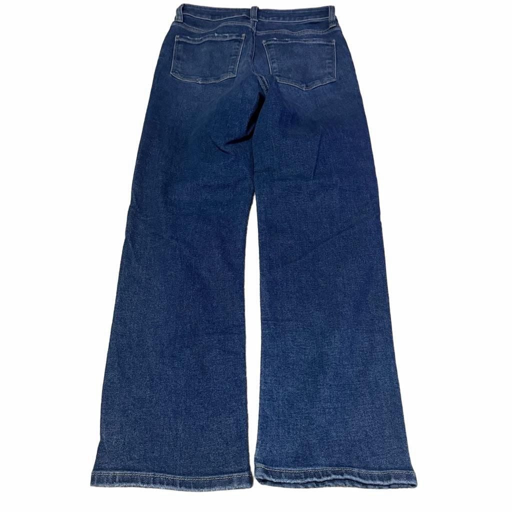 Evereve The Ever Straight Jeans Size 25 High Rise Dark Wash 3