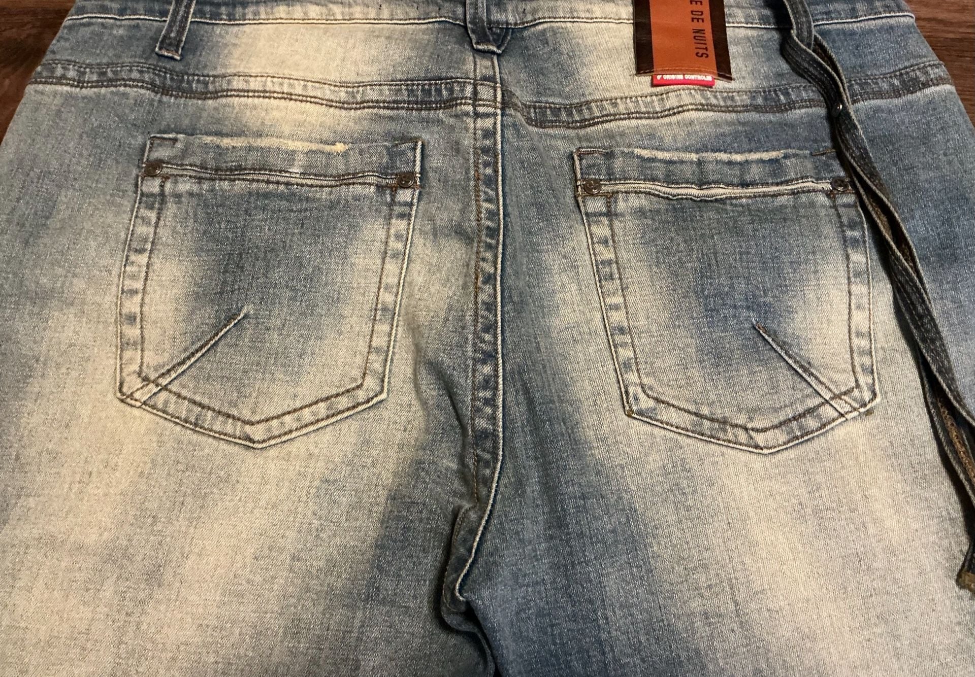 Côte de Nuits Guerre et Paix Distressed Utility Cargo Jeans 8