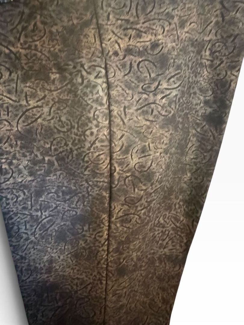Insight Pants Size 6 Brown & Black Paisley Jacquard Slight Simmer 3