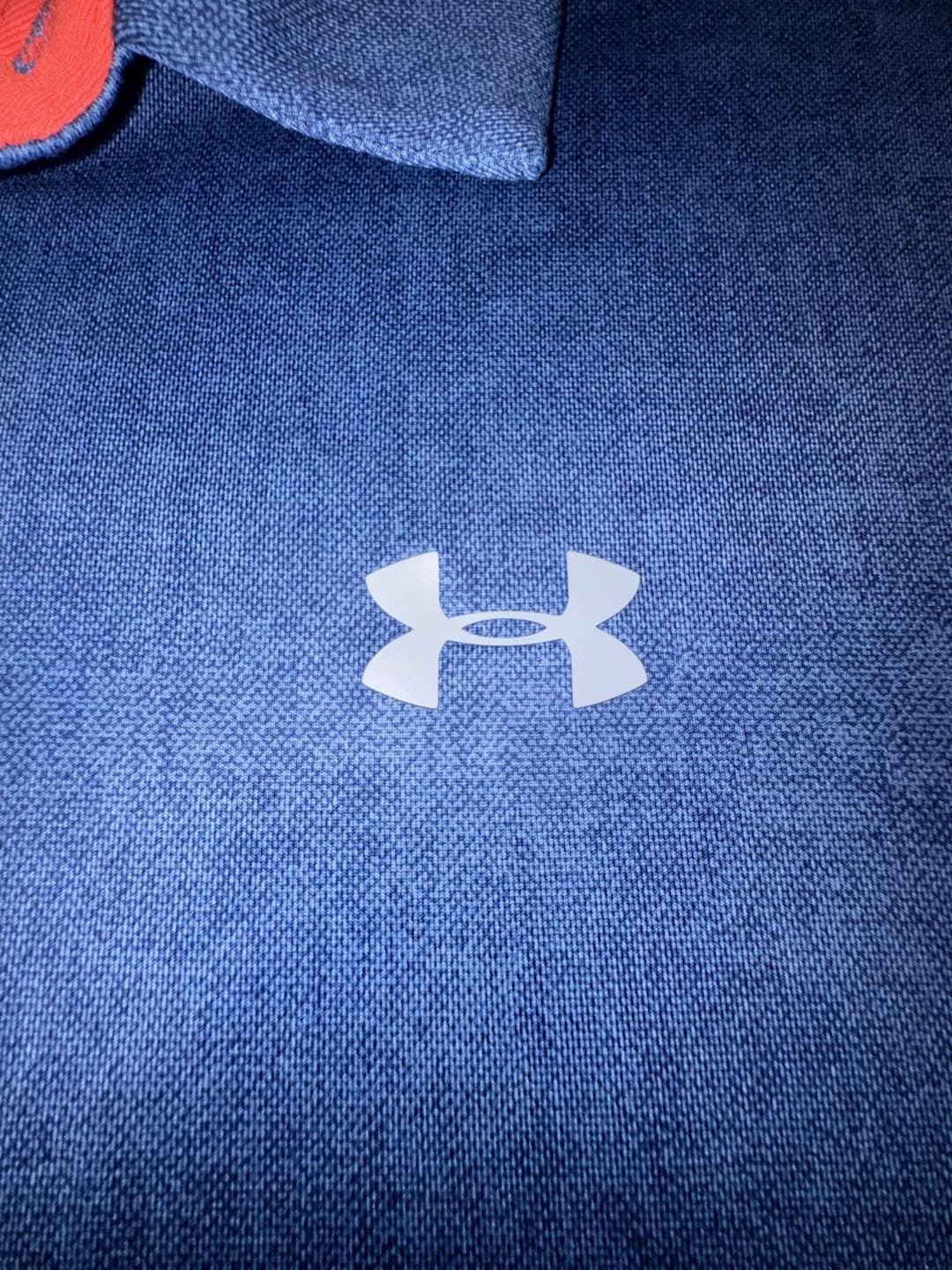 Under Armour HeatGear Polo Shirt Size XL Blue Orange Athletic 4