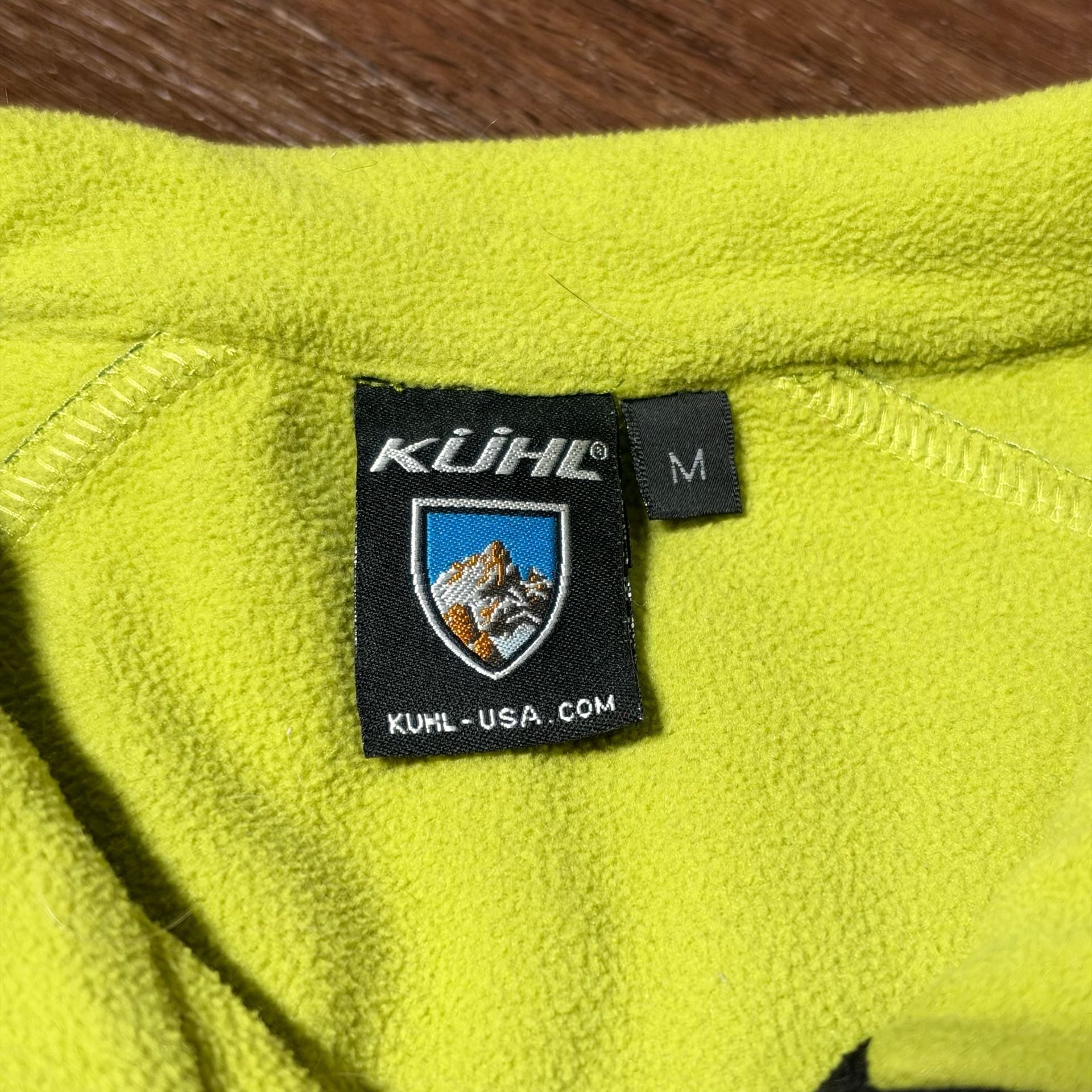 Essential Kühl Full Zip Softshell Jacket Size M Green Yellow Fleece Outerwear 3