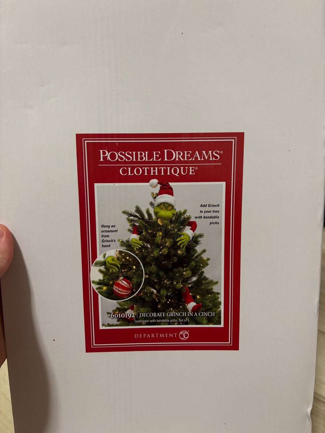 Possible Dreams Grinch In A Cinch Tree Topper 1