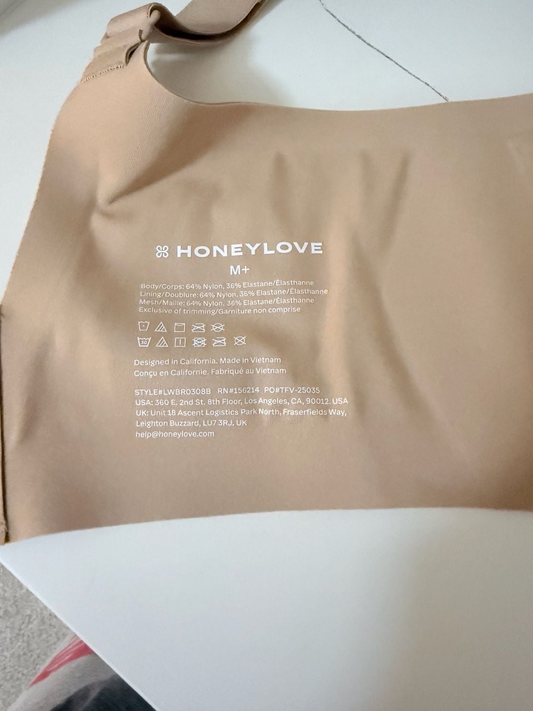 Honeylove Silhouette Wireless Bra Size M+ Sand 3