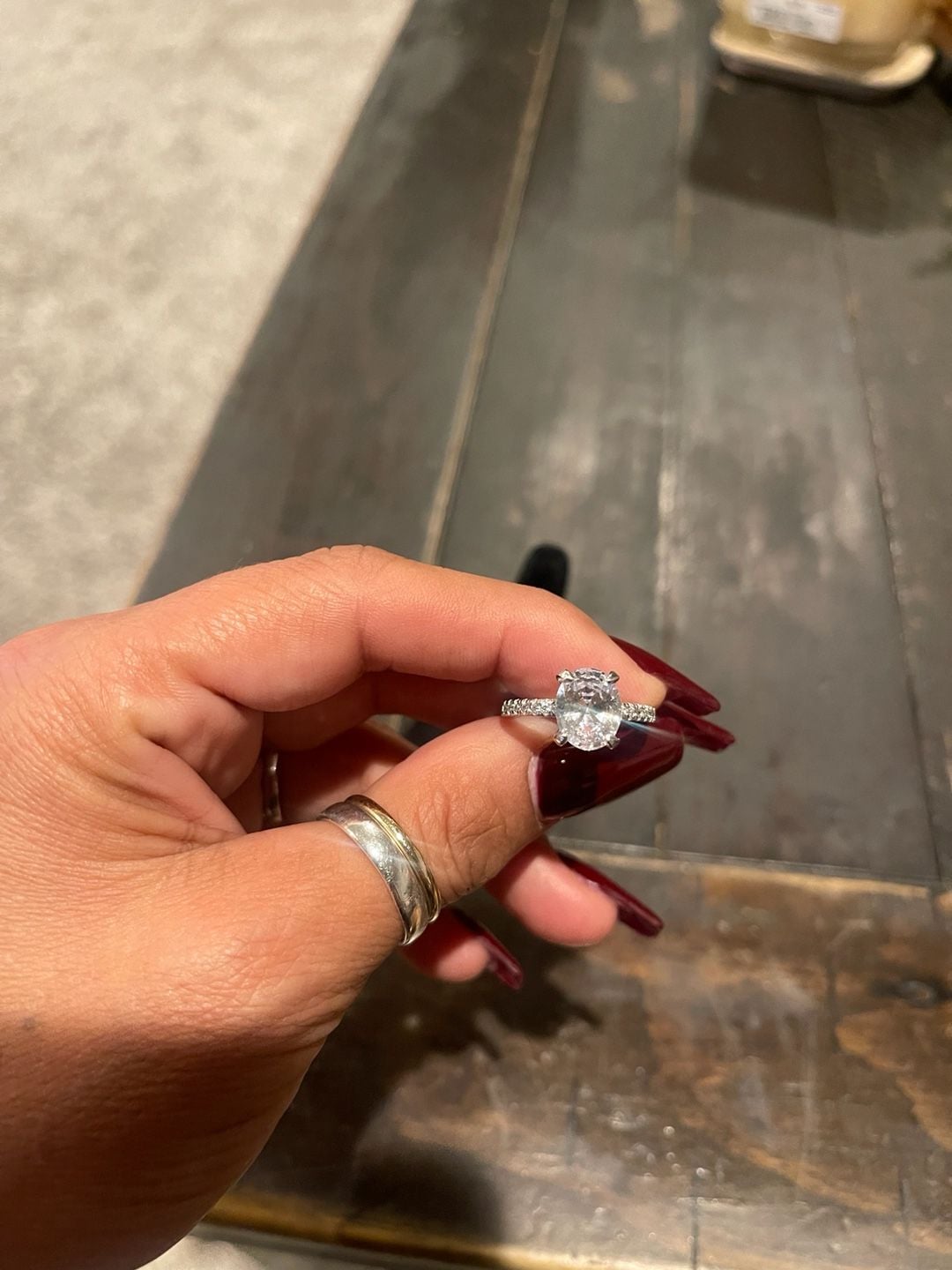 Unbranded Oval Solitaire Ring Silver S925 6