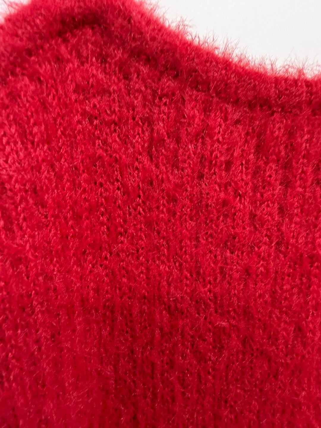 Art Class Red Fuzzy Eyelash Knit Sweater Dress Size L 10/12 8