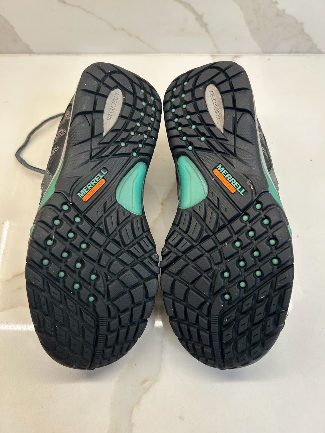 Merrell Azura Hiking Shoes Gray Mineral Blue Trail Walking (Size: 6.5) 6