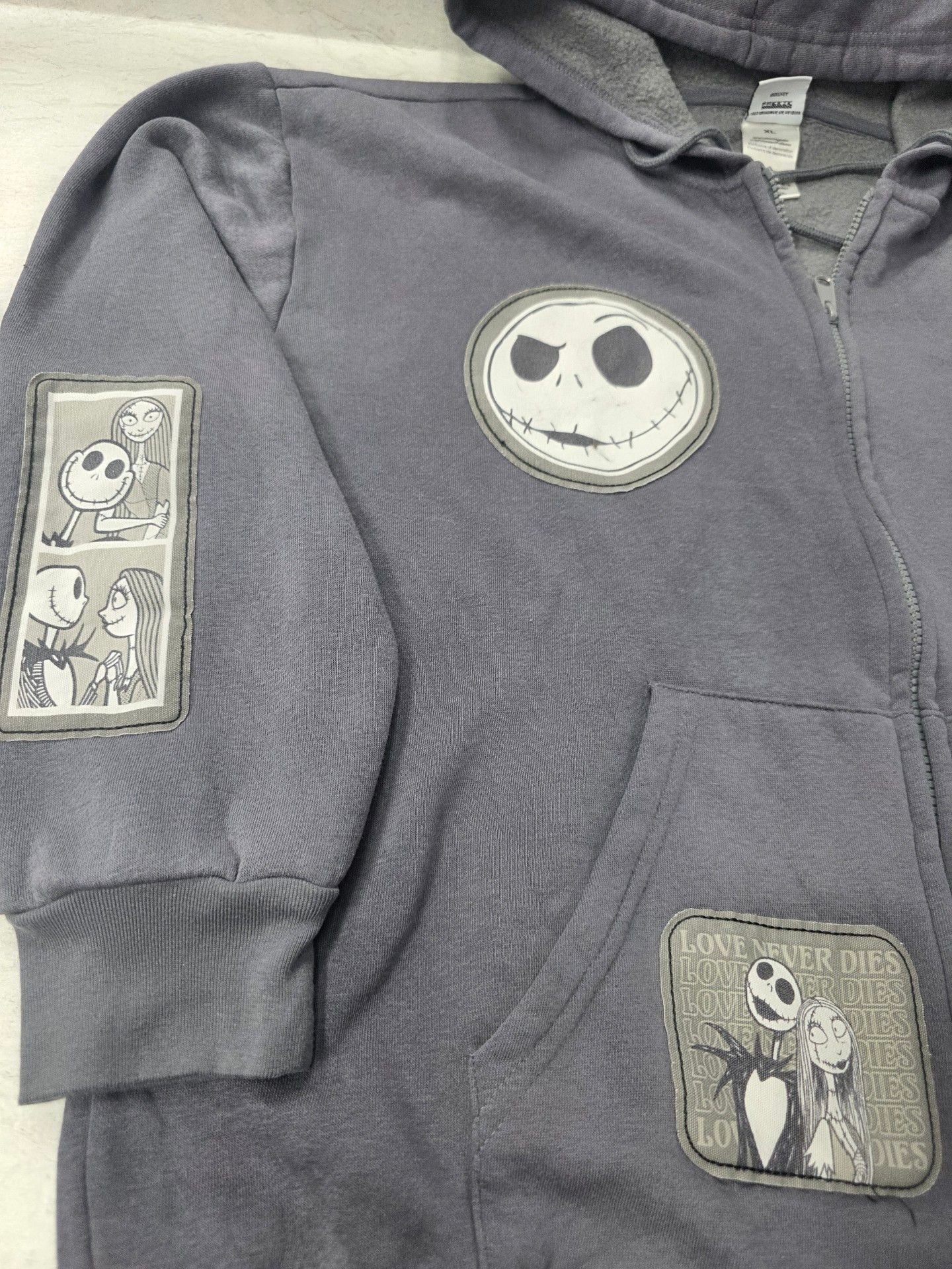 Disney The Nightmare Before Christmas Zip Hoodie Grey 2