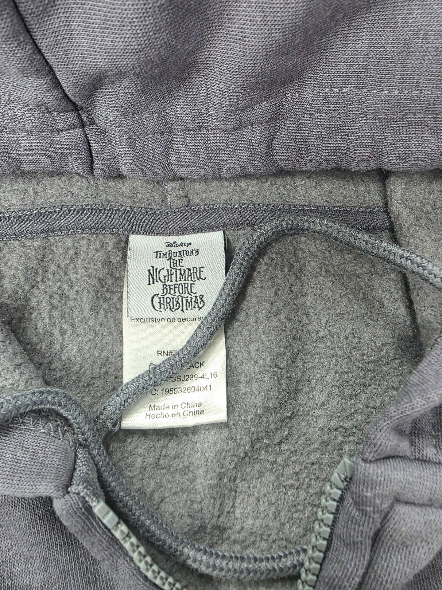 Disney The Nightmare Before Christmas Zip Hoodie Grey 5