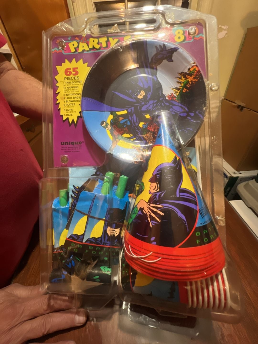 Unique Vintage 1995 Batman Forever 65-Piece Party Pack Set Sealed 1