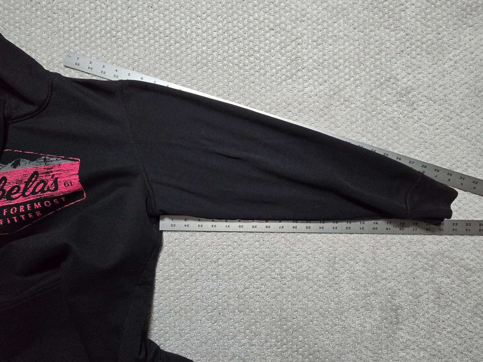 Cabela's Graphic Hoodie Size XL Reg Black Pink Pullover Sweatshirt 7