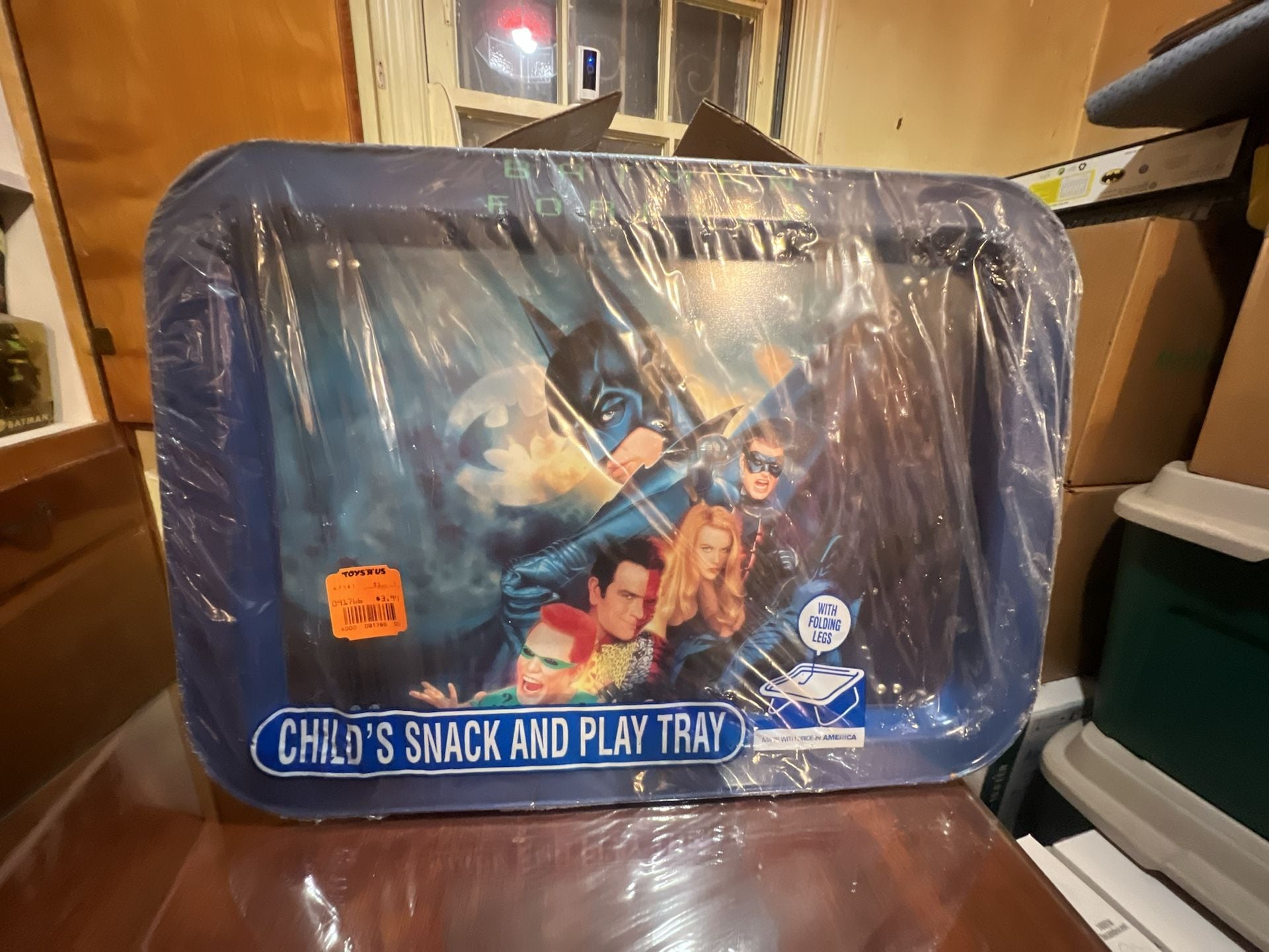 Batman Forever Child's Snack And Play Tray Folding Legs Sealed Vintage 1