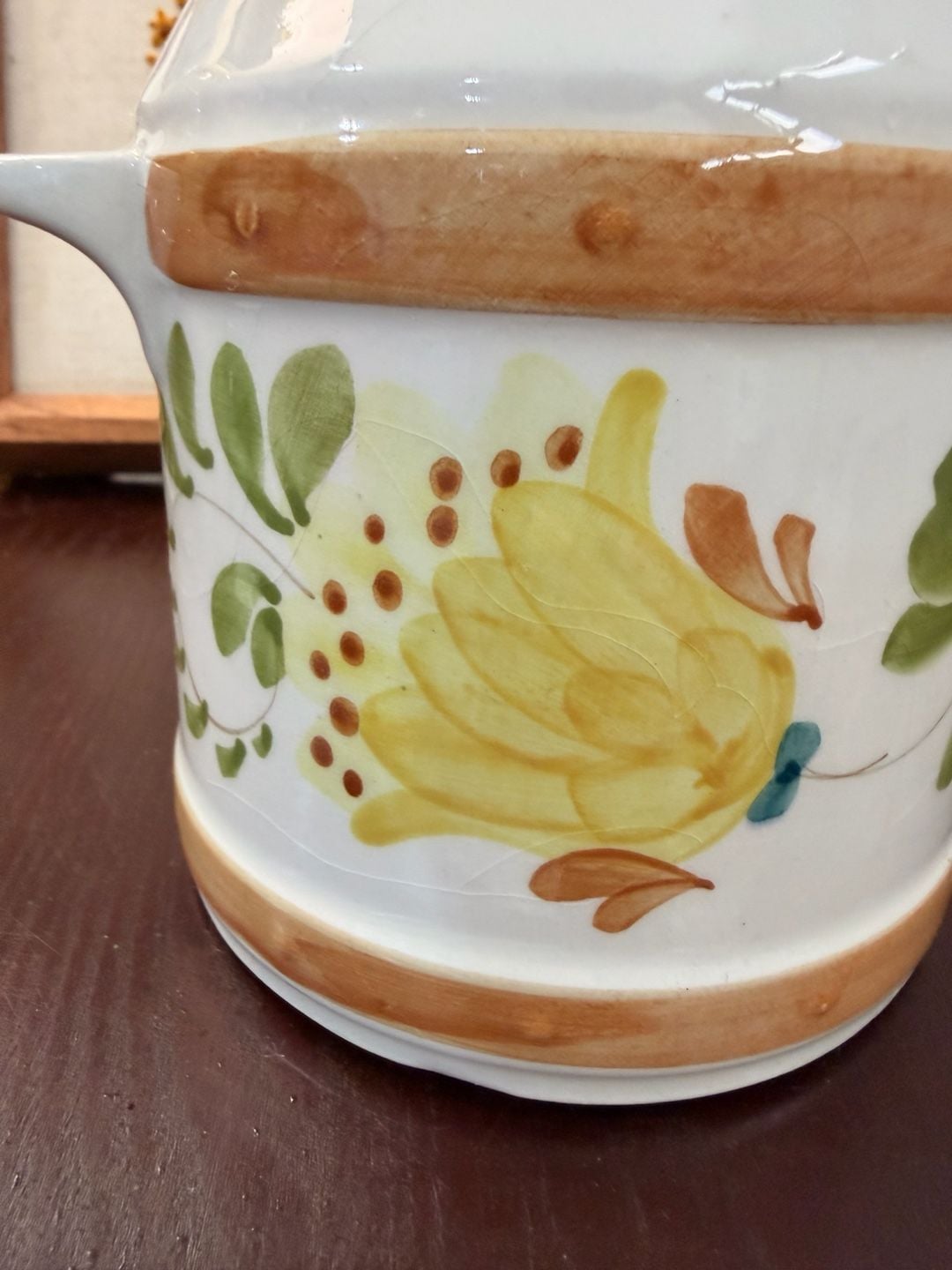 FTD Secla Ceramic Milk Can Utensil Holder Measuring Cups Pints Ounces Portugal 10