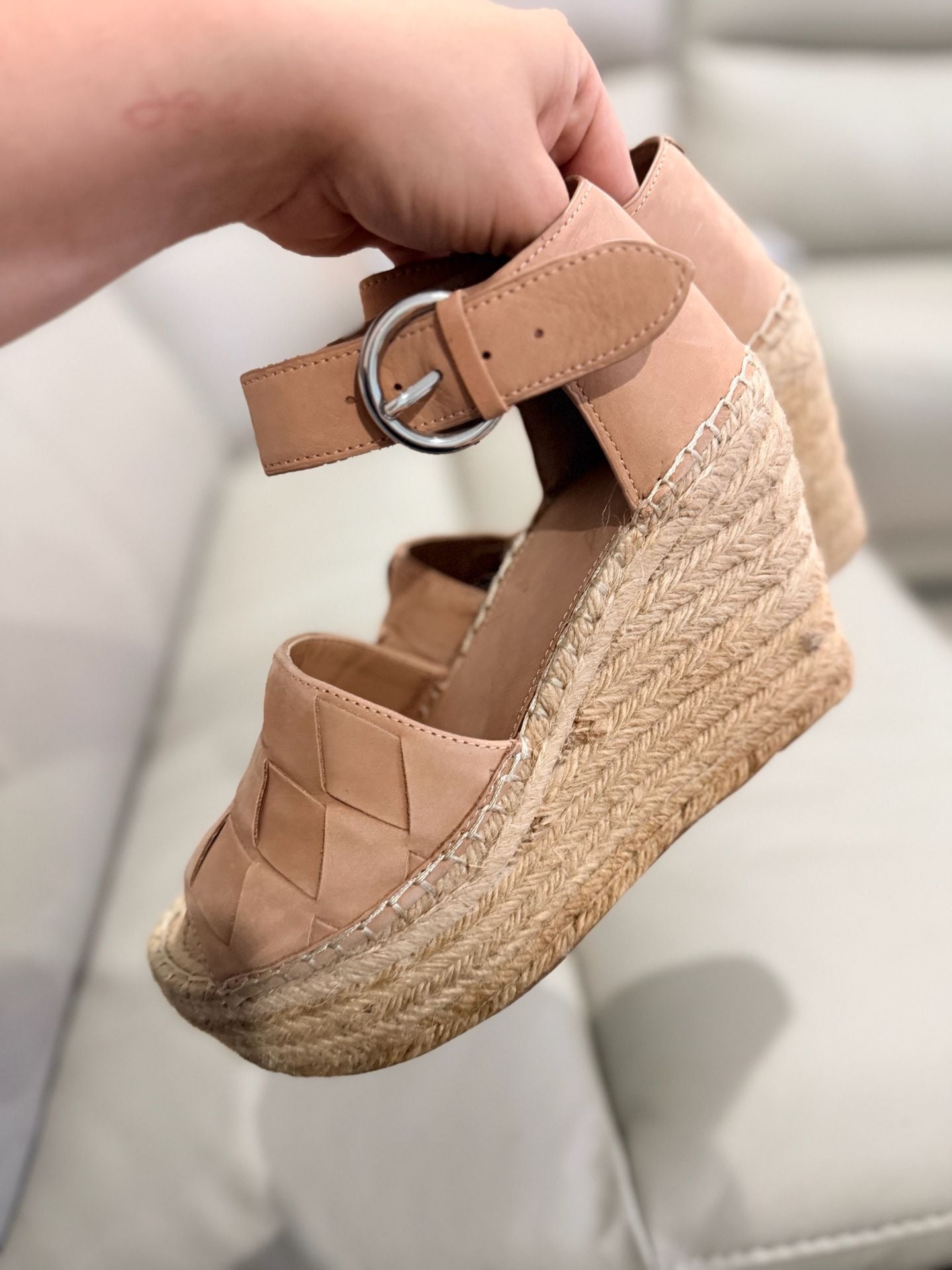 Marc Fisher Adalla Espadrille Size 7 Platform Wedge Sandal 4