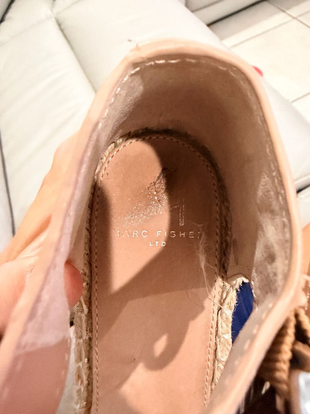 Marc Fisher Adalla Espadrille Size 7 Platform Wedge Sandal 6