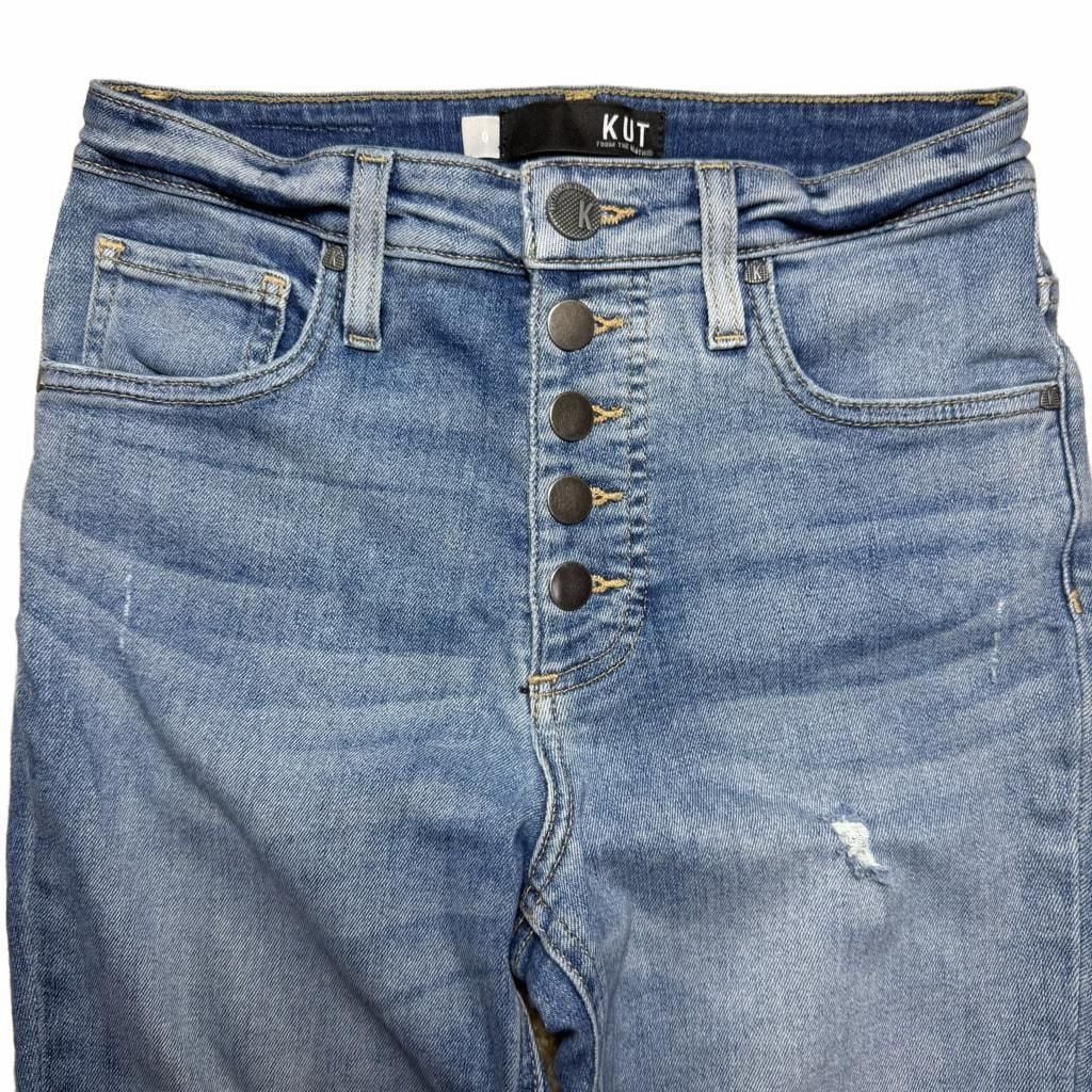 KUT from the Kloth Rachael Fab Ab Mom Jean Size 0 Blue Denim 4