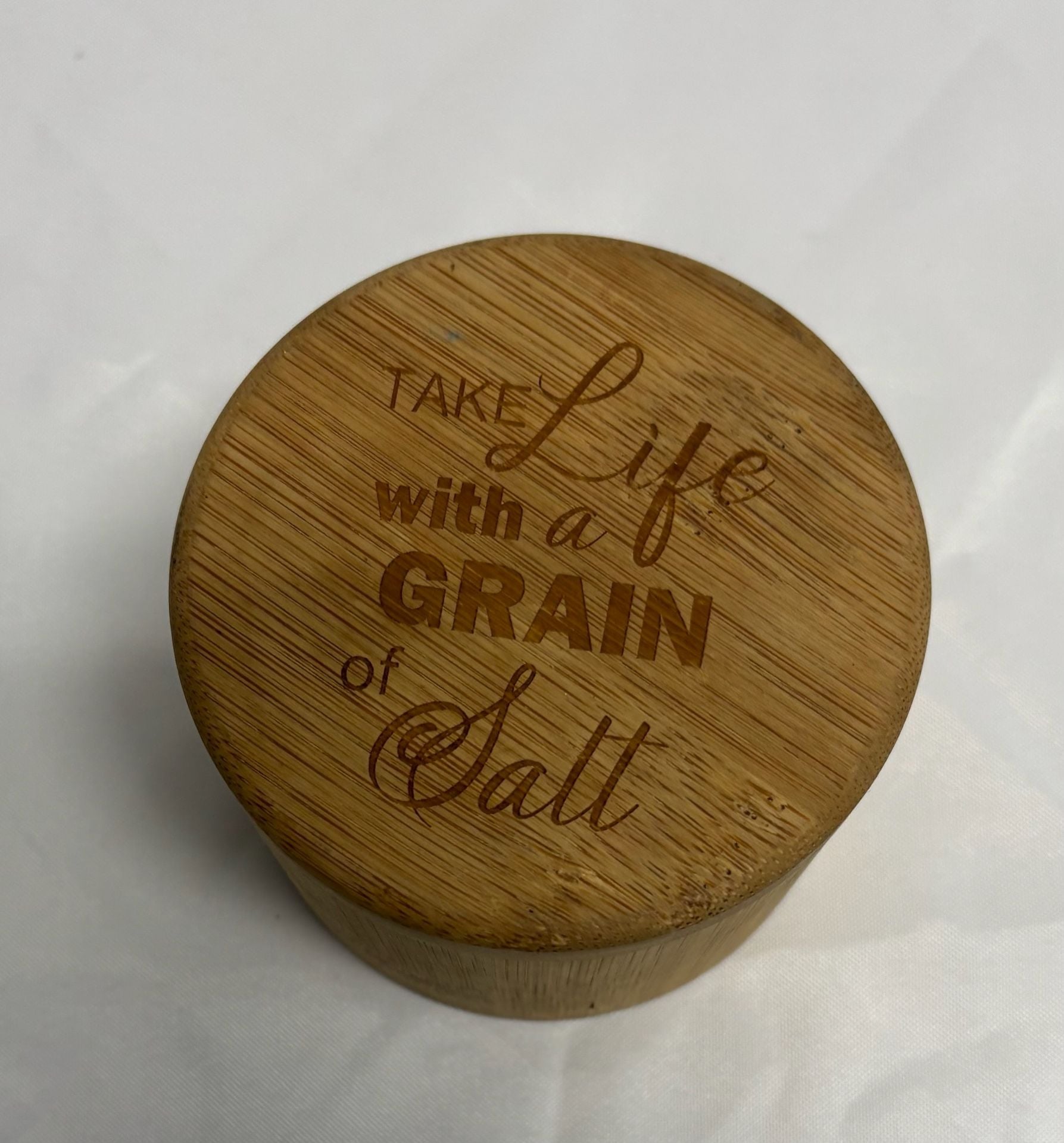 Bamboo Salt Cellar Take Life With A Grain Of Salt 1