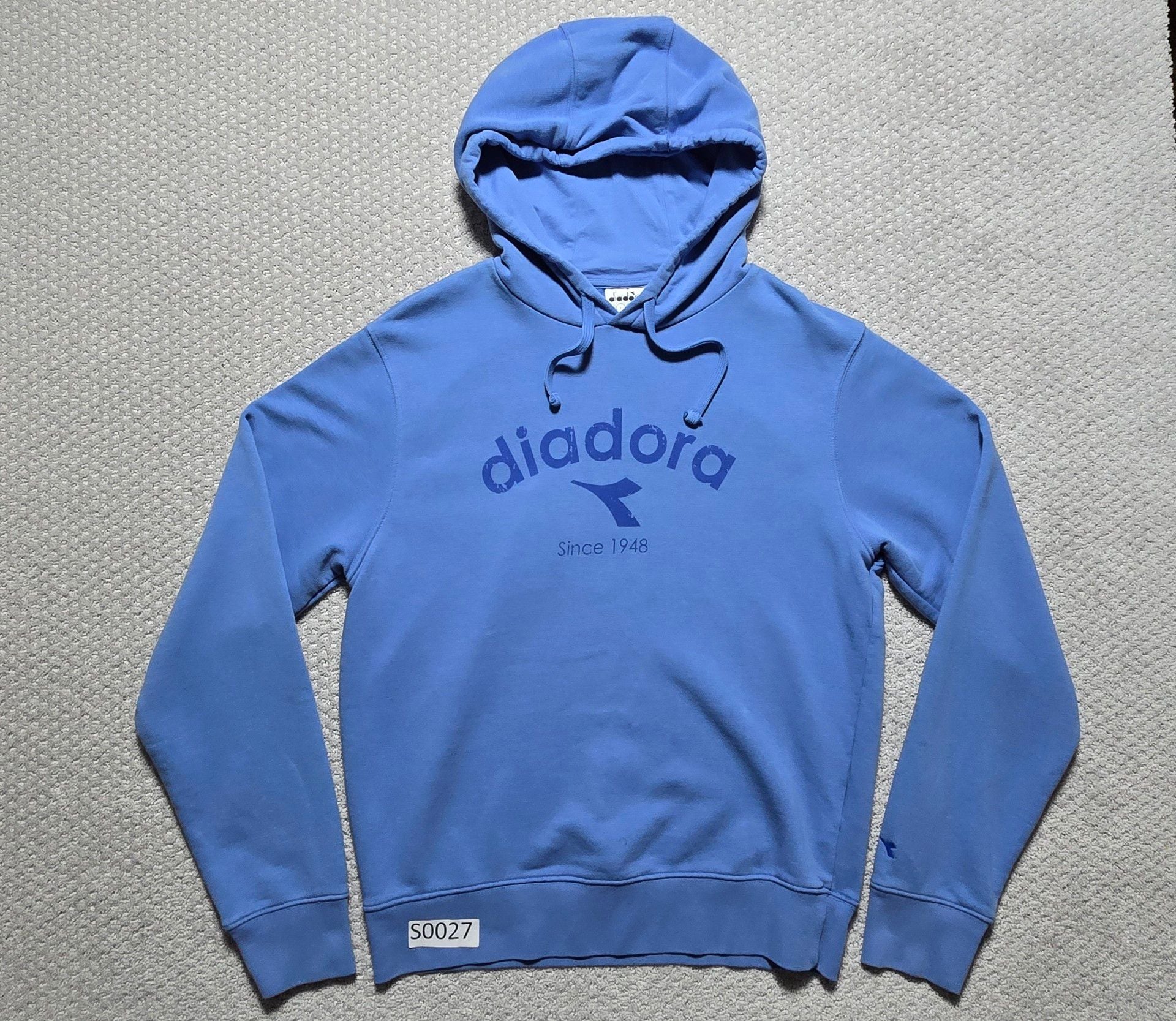 Diadora Since 1948 Pullover Hoodie Size M Blue Sweatshirt 3