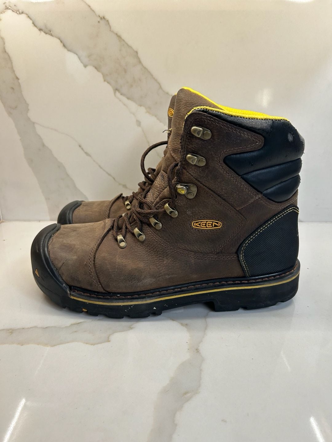 KEEN Utility Milwaukee Work Boots Size 13 Brown Leather Steel Toe 2