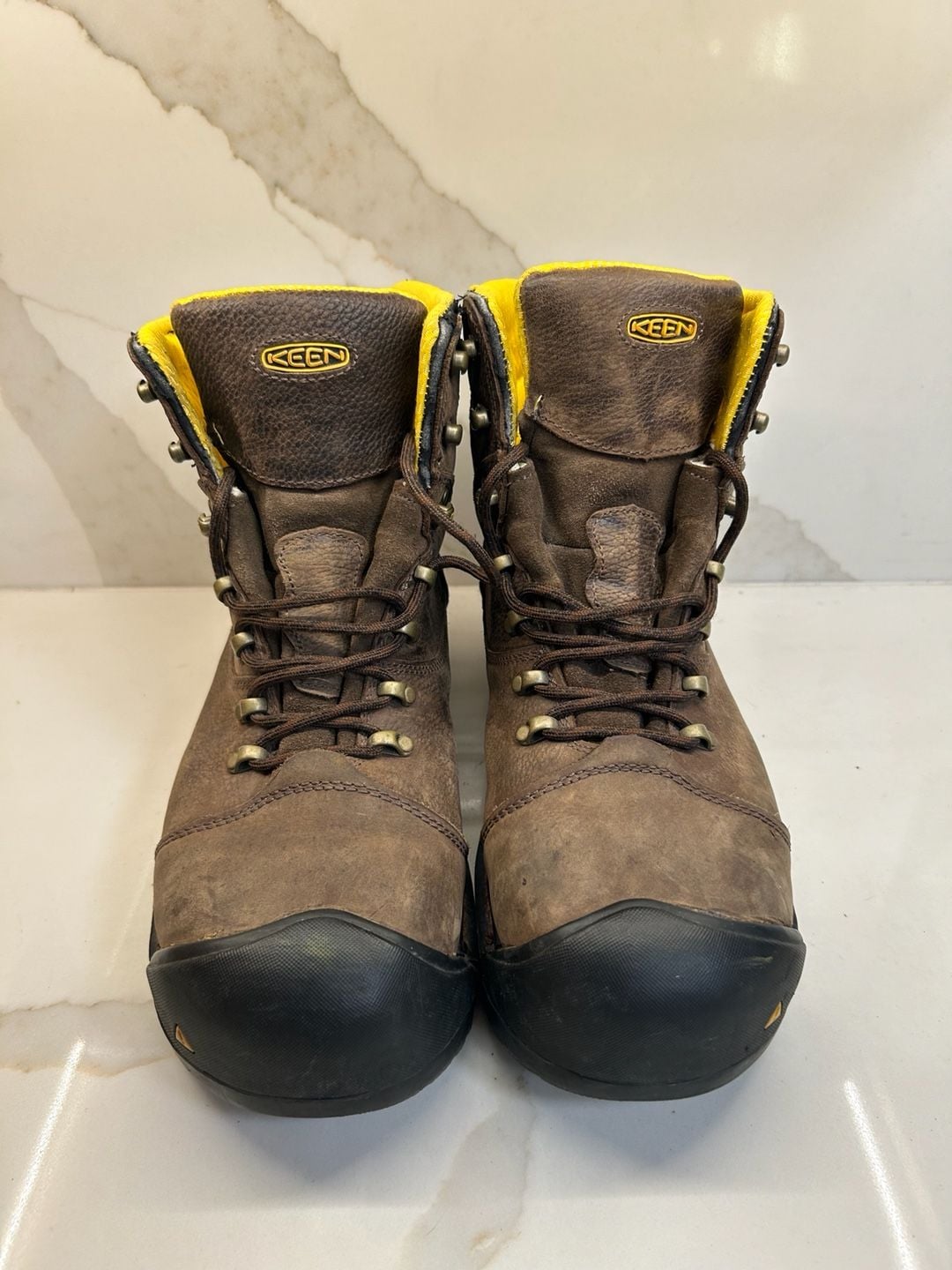 KEEN Utility Milwaukee Work Boots Size 13 Brown Leather Steel Toe 3