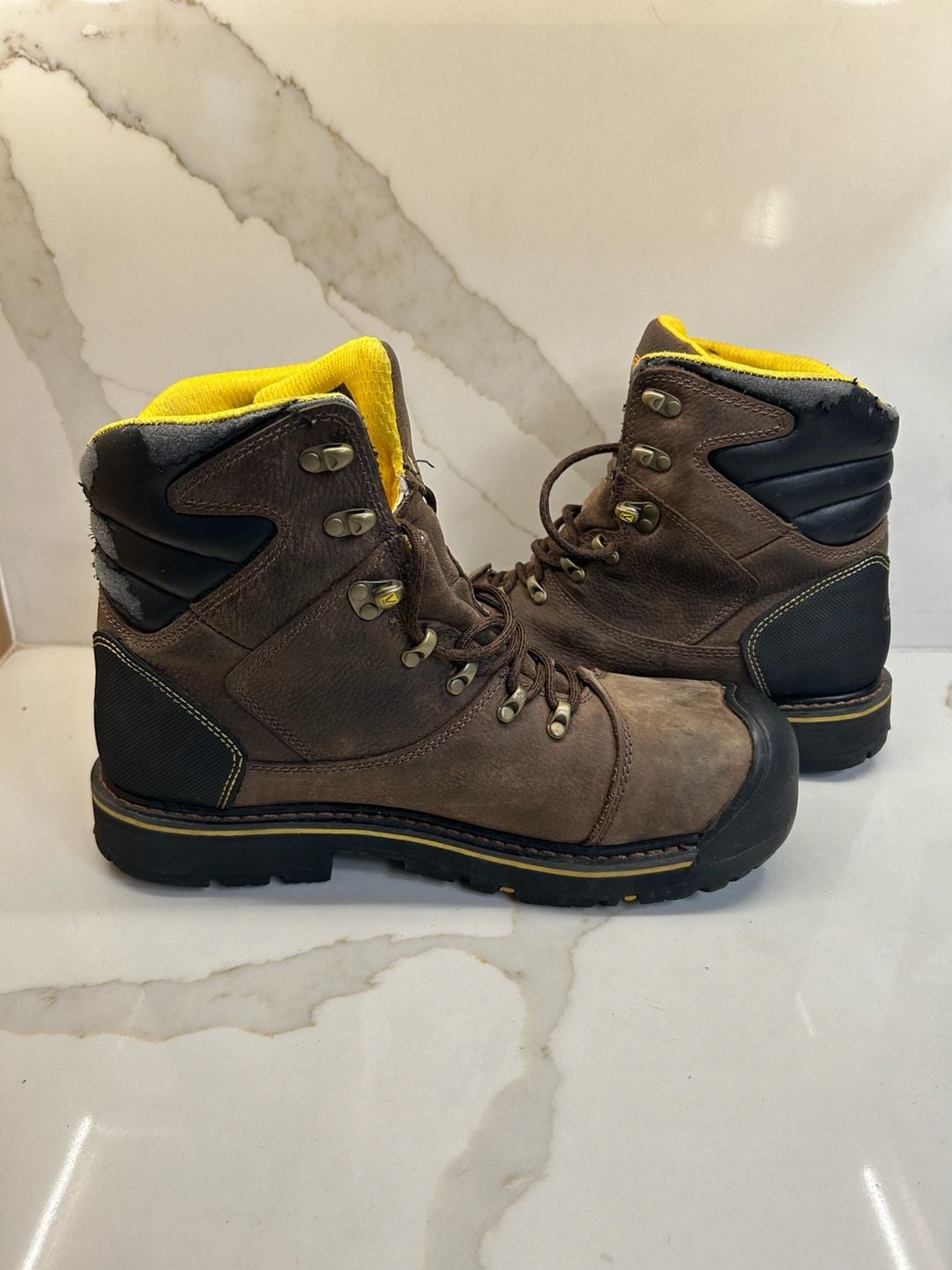KEEN Utility Milwaukee Work Boots Size 13 Brown Leather Steel Toe 4