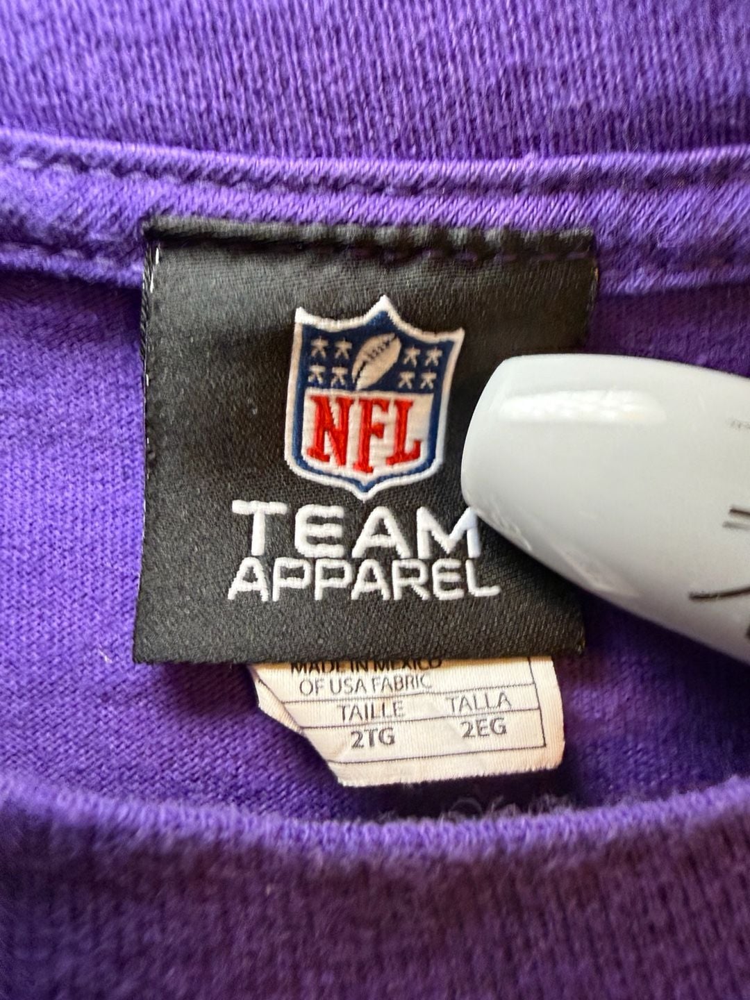NFL Team Apparel Minnesota Vikings T-Shirt Size 2XL Purple Football Tee 5