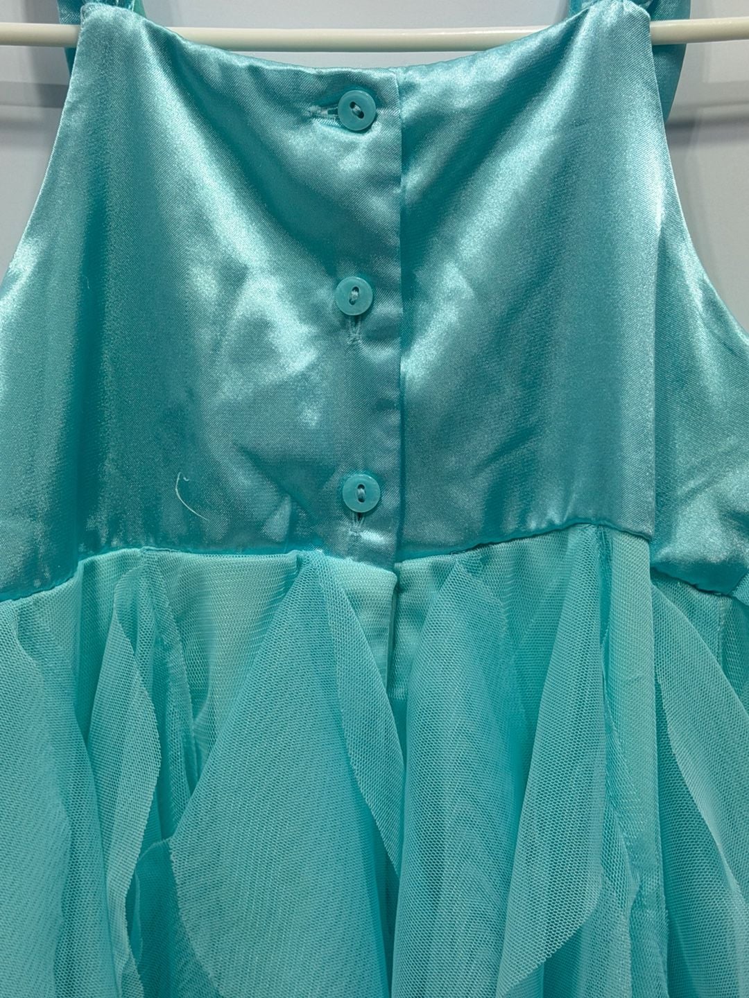 Biscotti Dress Size 5 Turquoise Floral Tulle Ruffle Party Pageant 9