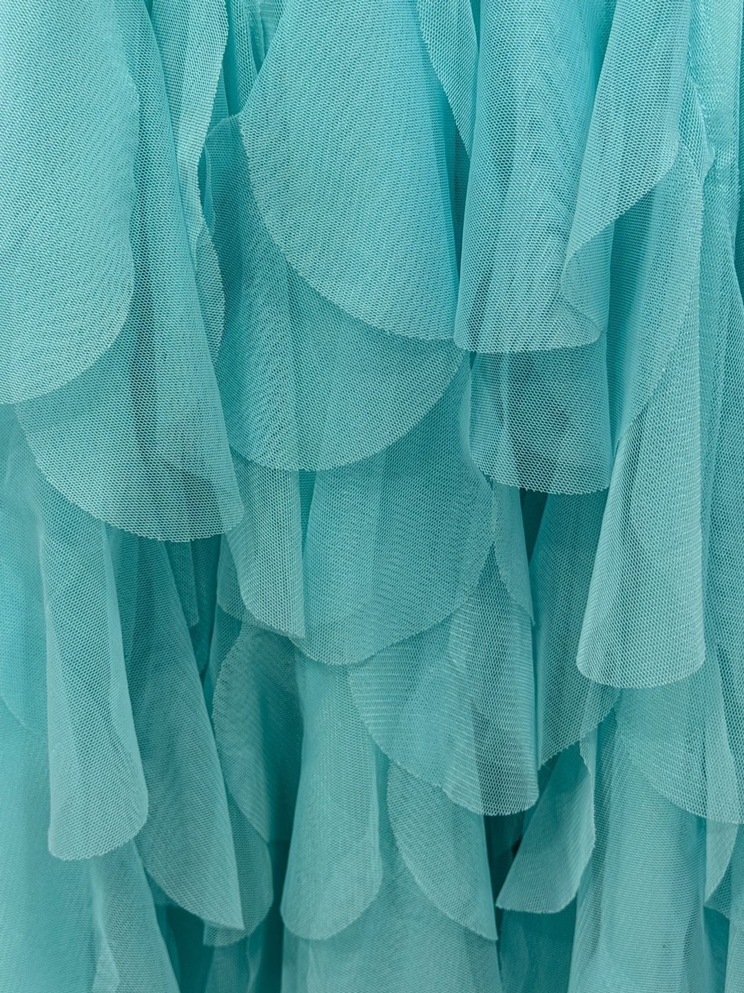 Biscotti Dress Size 5 Turquoise Floral Tulle Ruffle Party Pageant 10