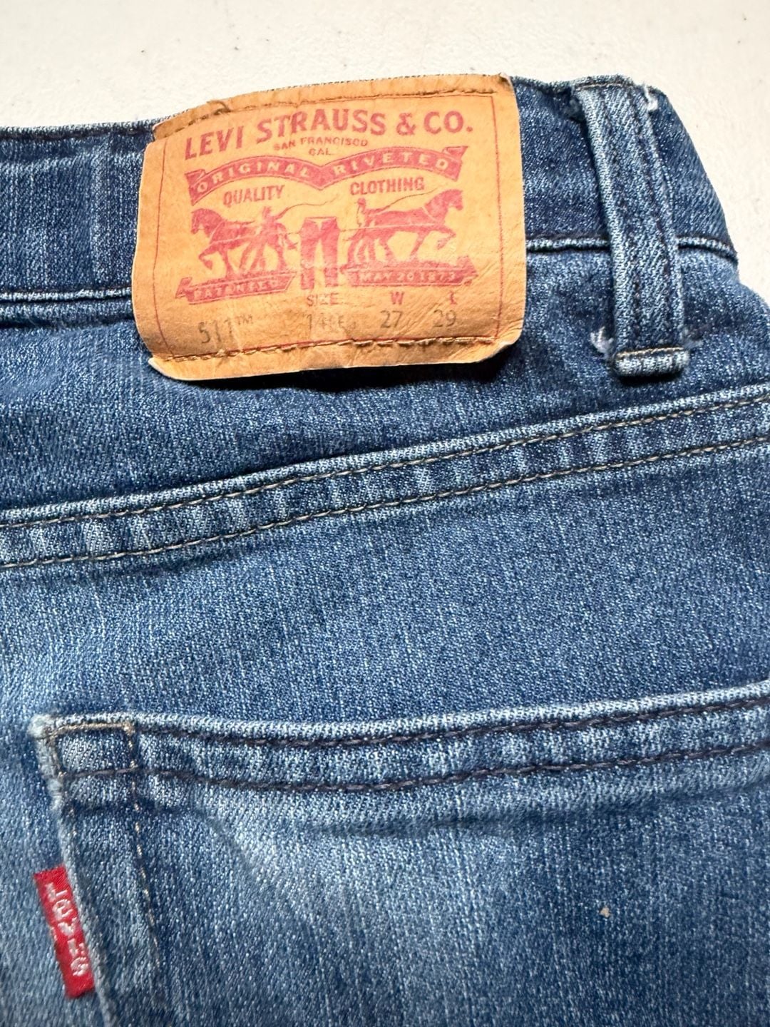 Levi's 511 Slim Jeans 14 E 27x29 Blue Denim 4