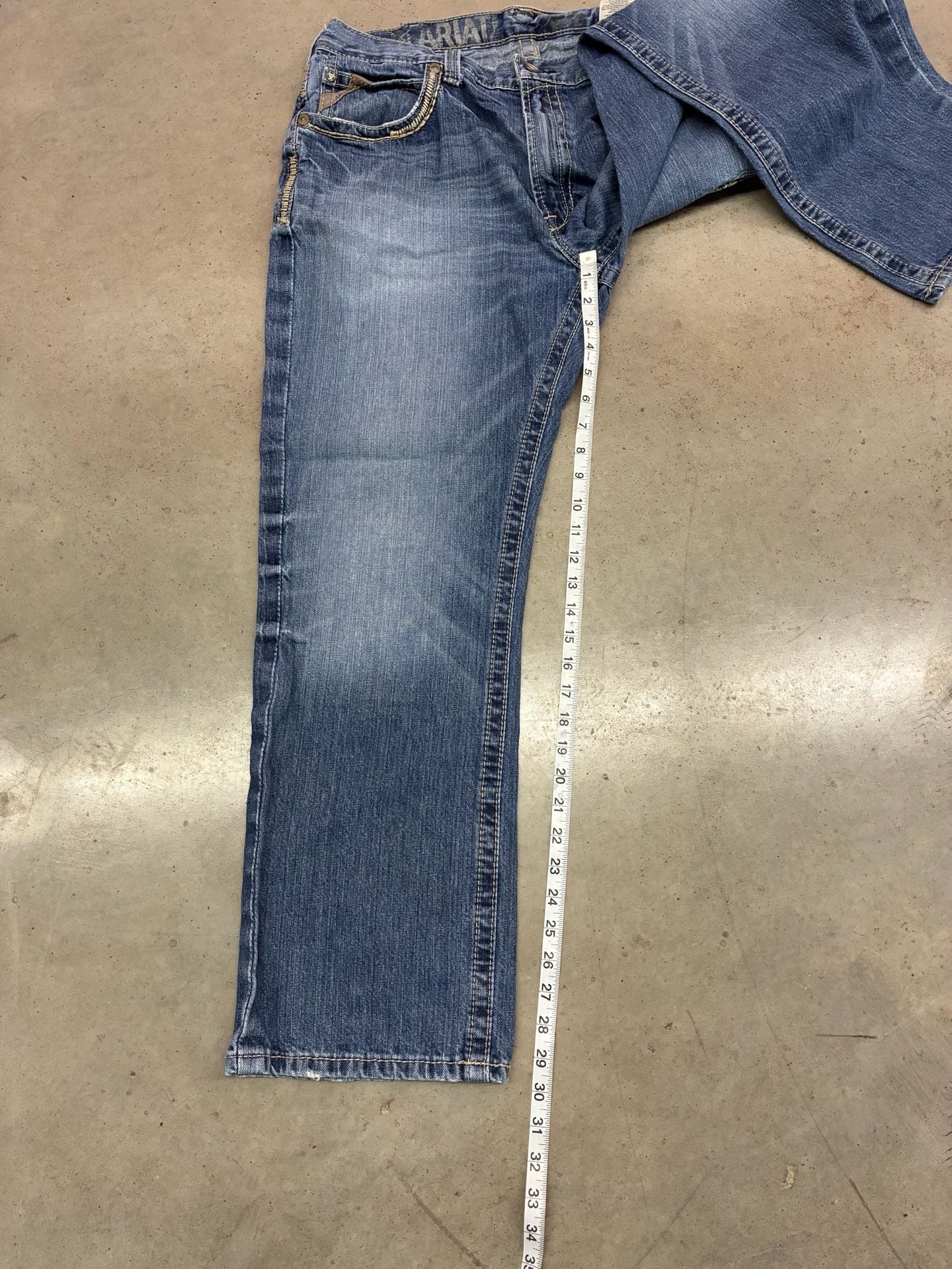 Ariat M5 Straight Leg Denim Jeans Blue 7