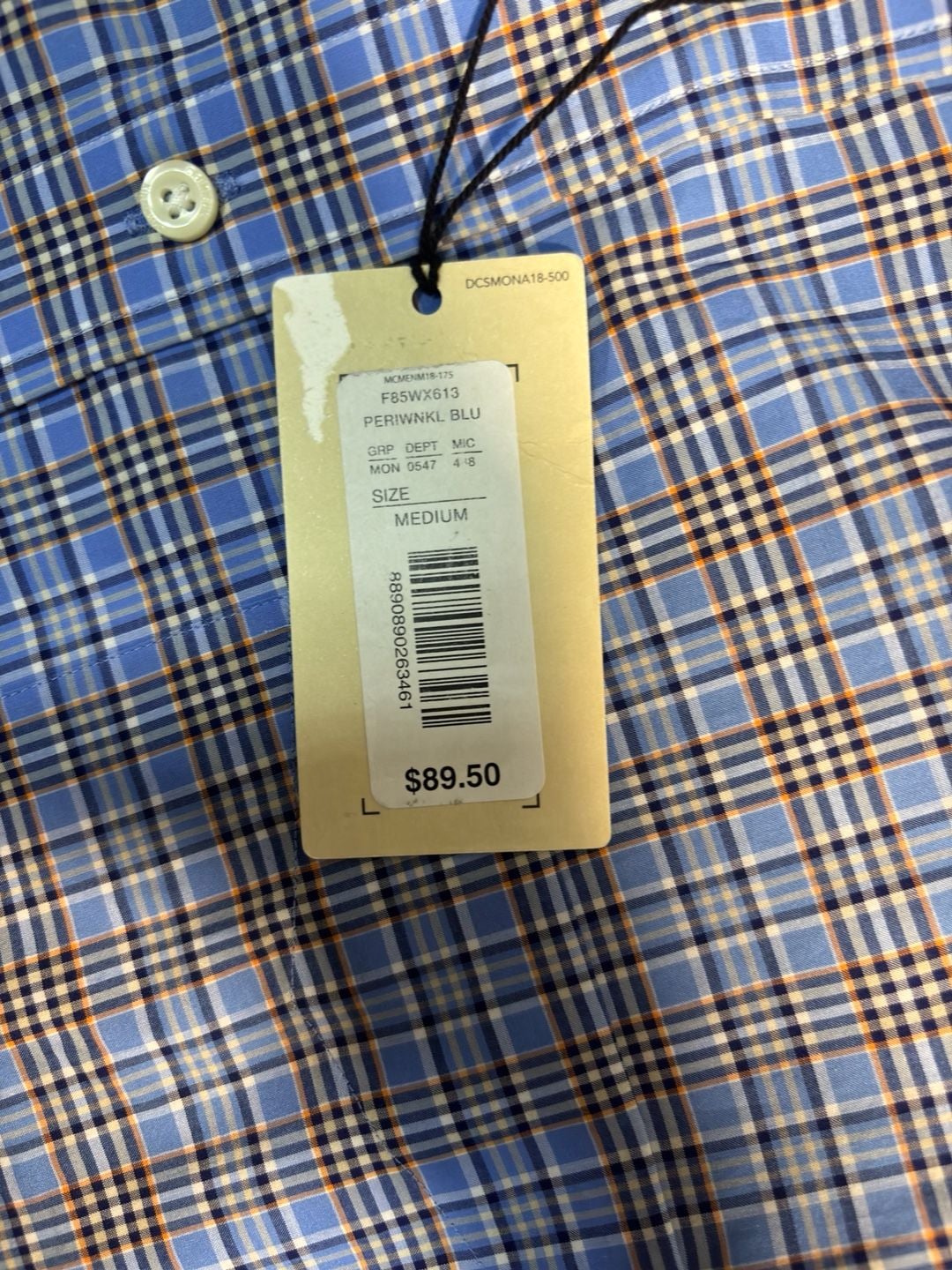 Cremieux Collection Plaid Button-Down Shirt Size Medium Blue 4
