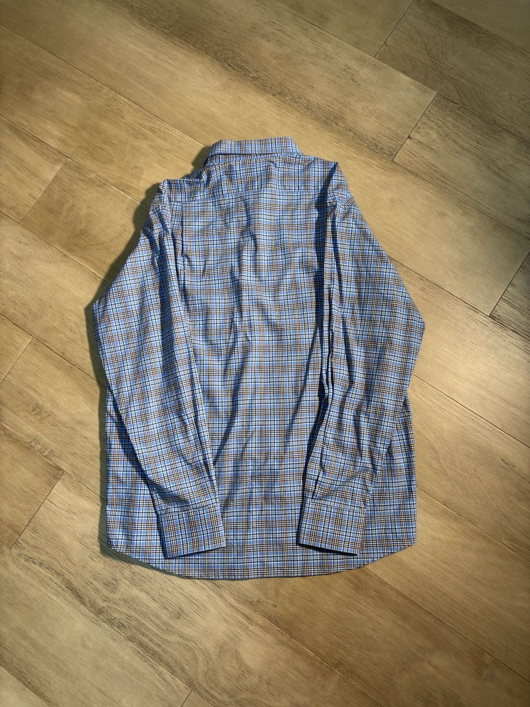 Cremieux Collection Plaid Button-Down Shirt Size Medium Blue 7