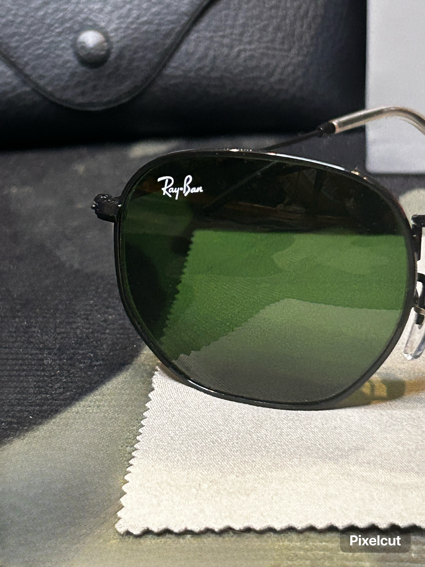 Ray-Ban Hexagonal Flat Lenses Sunglasses Black G-15 4